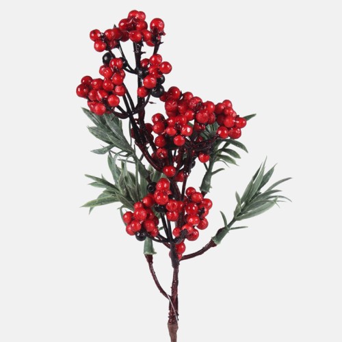 Artificial Yew with Red Berries 28cm - X23034 BAY2B Artificial Yew with Red Berries 28cm - X23034 BAY2B
