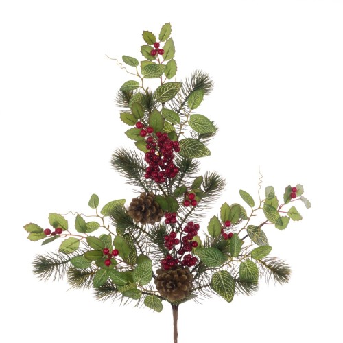 Askham Christmas Greenery and Berries Spray 69cm - X23032 BAY4C Askham Christmas Greenery and Berries Spray 69cm - X23032 BAY4C