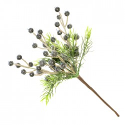 Artificial Blueberries and Spruce Pick 22cm - X21076 GS1B
