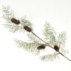 Glitter Christmas Cypress Spray with Fir Cones 70cm - X22018 BAY4B