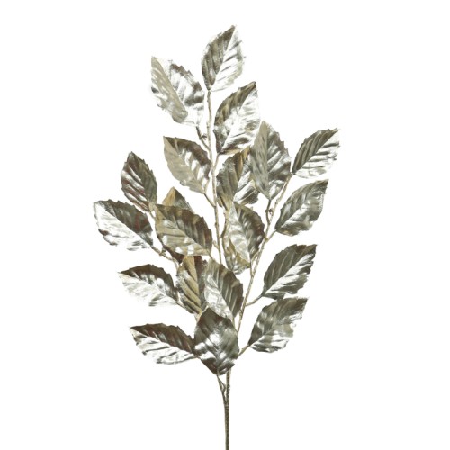 Chrome Bay Leaf Spray Champagne Gold 71cm - X25044 Chrome Bay Leaf Spray Champagne Gold 71cm - X25044