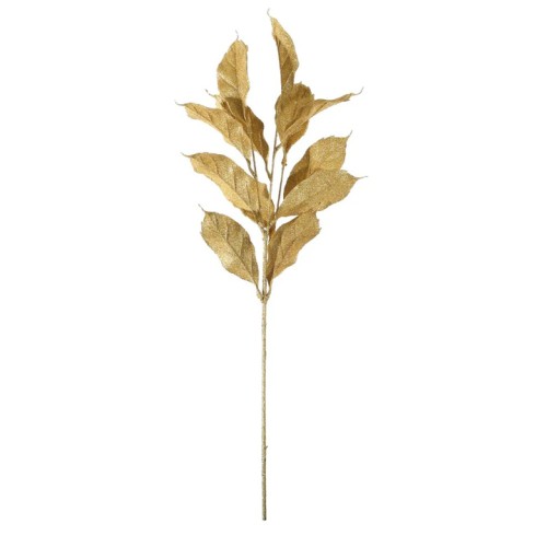 Glitter Leaf Spray Gold 68cm - X25004