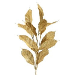 Glitter Leaf Spray Gold 68cm - X25004
