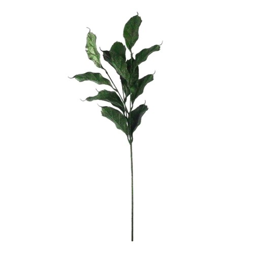 Glitter Christmas Leaf Spray Green 68cm - X25022 Glitter Christmas Leaf Spray Green 68cm - X25022