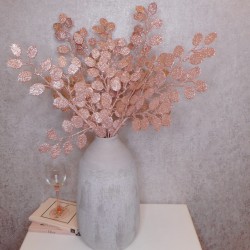 Glitter Silver Dollar Eucalyptus Pink 60cm - X23008