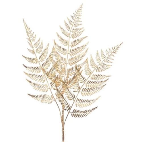 Metallic Fern Spray Gold 66cm - X25067