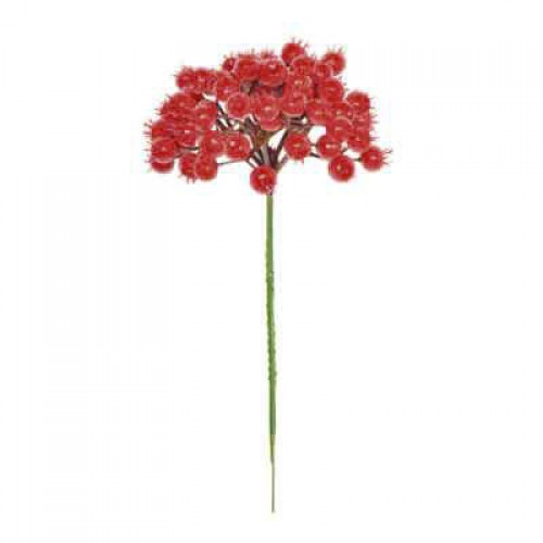 Artificial Red Berries Pick 18cm - X19300 BAY2C