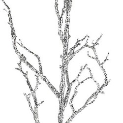 Artificial Twig Branch Silver 58cm - X19078 