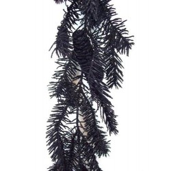 Glitter Angel Pine Christmas Garland Black - X088 