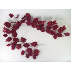 Deluxe Holly Christmas Garland Dark Red - 13X050