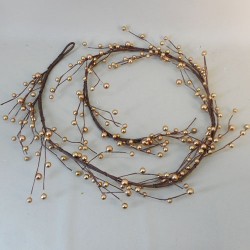 Christmas Garland Gold Berries 182cm - 18X268