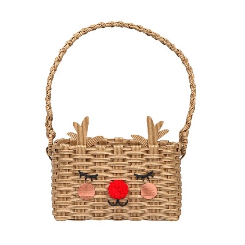 Novelty Christmas Reindeer Basket 17cm - BKT050