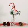 Santa and Candy Cane Pick 27cm - X25034 Santa and Candy Cane Pick 27cm - X25034