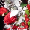 Christmas Flower Arrangements in White Jug - X22066 6A Christmas Flower Arrangements in White Jug - X22066 6A