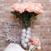 Christmas Flowers | Sparkle Rose Peach 72cm - X22005 