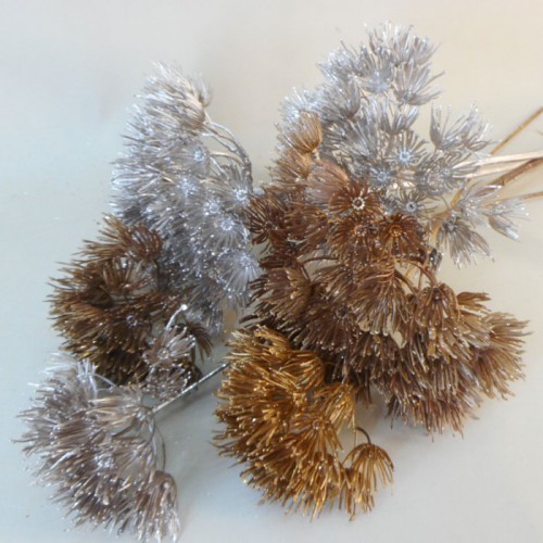 Giant Dill Flower Bronze Glitter 80cm - X21033 Giant Dill Flower Bronze Glitter 80cm - X21033