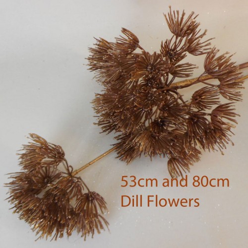 Giant Dill Flower Bronze Glitter 80cm - X21033 Giant Dill Flower Bronze Glitter 80cm - X21033