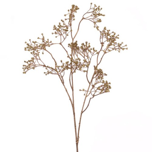 Chrome Gypsophila Spray Gold 84cm - X25054 Chrome Gypsophila Spray Gold 84cm - X25054