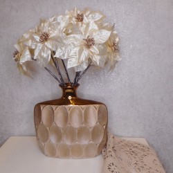 Pearl Poinsettia Cream 48cm - X23005 BAY3B