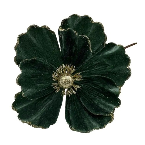 Velvet Magnolia on Short Stem Green - X25020