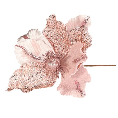 Velvet Magnolia on Short Stem Pink - X25016 Velvet Magnolia on Short Stem Pink - X25016