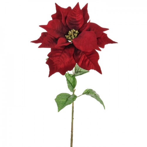 64cm Red Velvet Poinsettia  - X24020