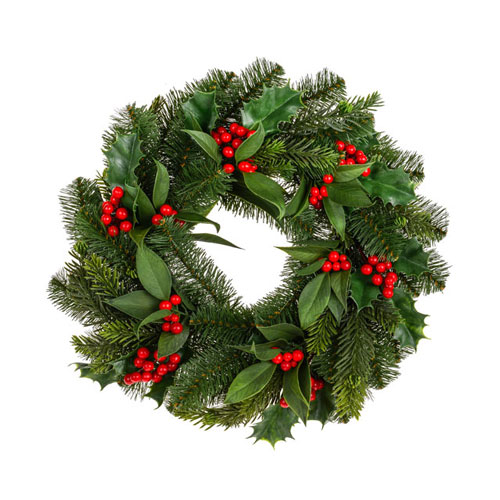 Berries,Cones 40cm Details about   Large Artificial Frosted Christmas Holly Wreath with Fruit 