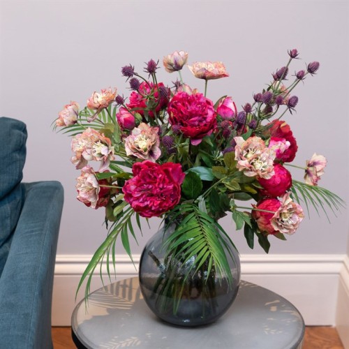 Eco Artificial Hellebore Stem Pink Green 48cm - H198 Q2 Eco Artificial Hellebore Stem Pink Green 48cm - H198 Q2