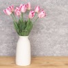 Eco Artificial Parrot Tulip Pink and White 63cm - T047 LL4 Eco Artificial Parrot Tulip Pink and White 63cm - T047 LL4