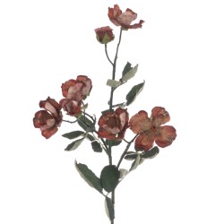 Eco Artificial Dog Rose Spray Brown 69cm - R020 LL2