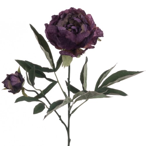 Eco Artificial Peony Purple 66cm - P099 LL2