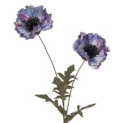 Eco Artificial Poppies Blue 69cm - P076 LL1