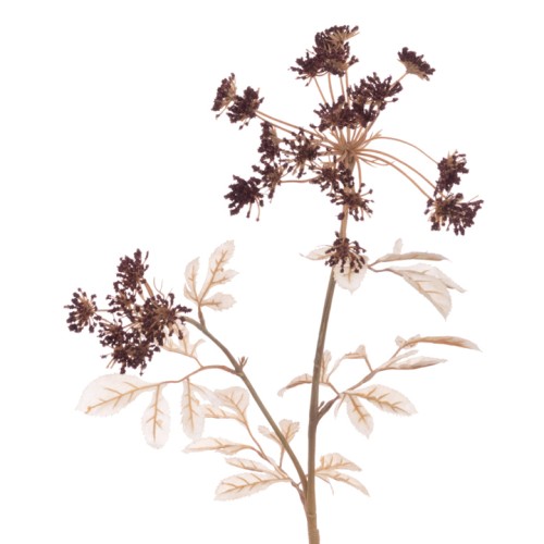 Eco Artificial Queen Anne's Lace Burgundy 74cm - Q005 KK2