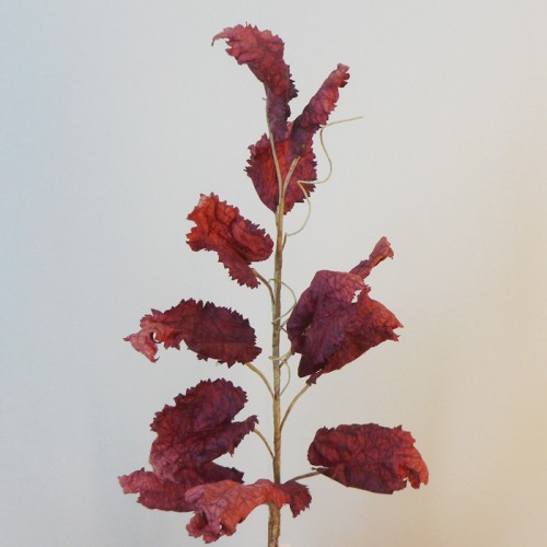 Faux Dried Artificial Leaves Spray Red 77cm - LEA009 LL1 Faux Dried Artificial Leaves Spray Red 77cm - LEA009 LL1