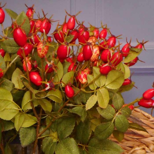 Artificial Rose Hips 55cm - R243 U2