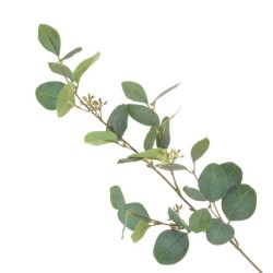 Faux Artificial Eucalyptus Stem Green with Berries 76cm - EUC001 F3
