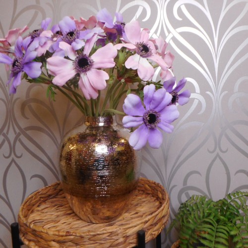 Large Artificial Anemones Purple 49cm - A026 B2