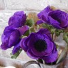 Silk Anemone Purple 38cm - A082 D3