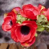 Silk Anemone Red 38cm - A009 C4