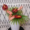 Artificial Anthurium Burgundy Red 70cm - A074 HH4