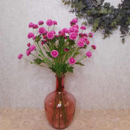 Artificial Button Asters Hot Pink 58cm - A112 A2