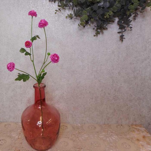 Artificial Button Asters Hot Pink 58cm - A112 A2