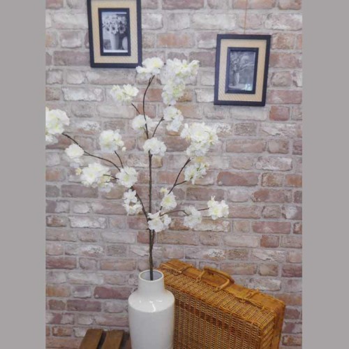Artificial Peach Blossom Branch Cream 130cm - B009 A1 Artificial Peach Blossom Branch Cream 130cm - B009 A1