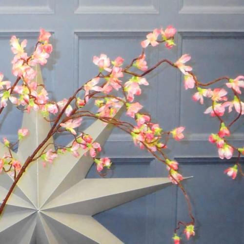 Pink Weeping Cherry Blossom Branch 118cm - C018 B1