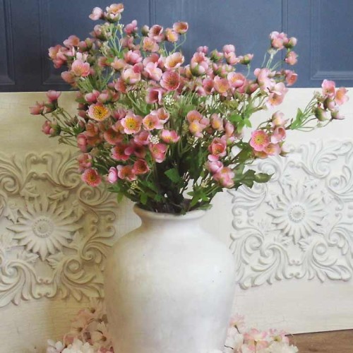 Artificial Buttercups Pale Pink 63cm - B083 A3