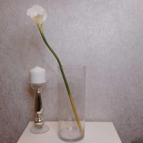 Artificial Calla Lilies Real Touch Large White 75cm - C160 