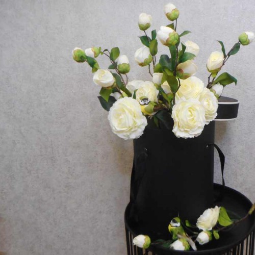 Artificial Camellias Cream 58cm - C118 A4 Artificial Camellias Cream 58cm - C118 A4