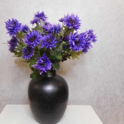 Artificial Silk Cornflowers Large Purple 65cm - C117 B1