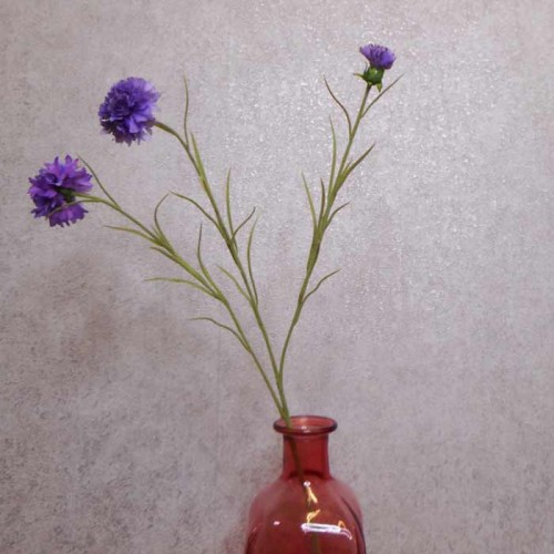 Artificial Meadow Cornflowers Purple Flowers 56cm - C158 D3