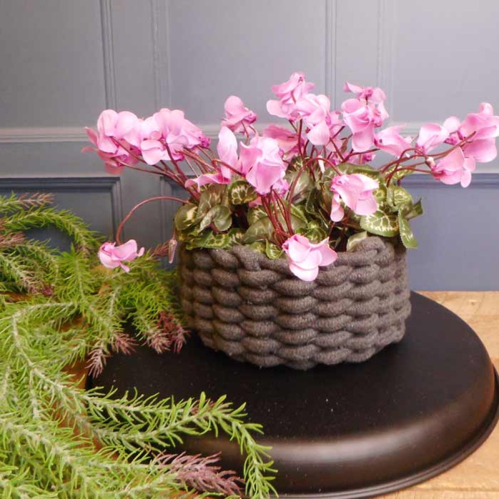 Silk Cyclamen Plants Pink 24cm Artificial Plants